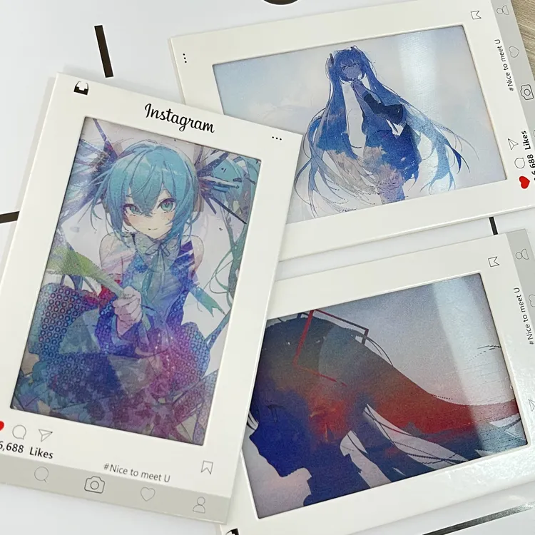 初音未来多变彩幻光栅卡不同miku变换送朋友生日礼物『画师:kieed』