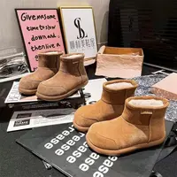 B-55防滑轻便圆头保暖冬季时尚雪地靴经典短靴女鞋短筒