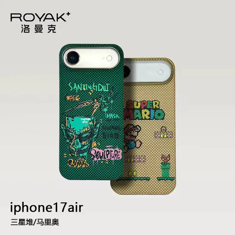 ROYAK三星堆马里奥适用iPhone17air凯夫拉手机壳磁吸苹果17air壳