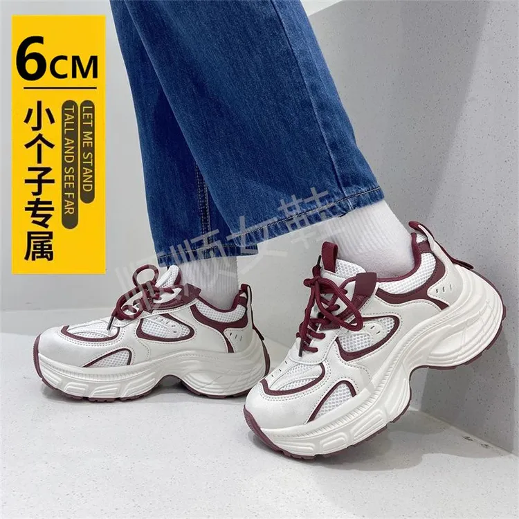网红增高老爹鞋女鞋2025年春季新款学生休闲百搭透气轻便运动鞋子