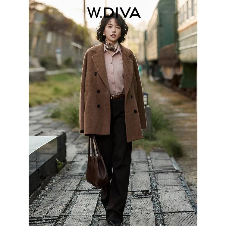 W.Diva【经典重现】意大利进口PIACENZA幼年美洲驼大衣54C193225