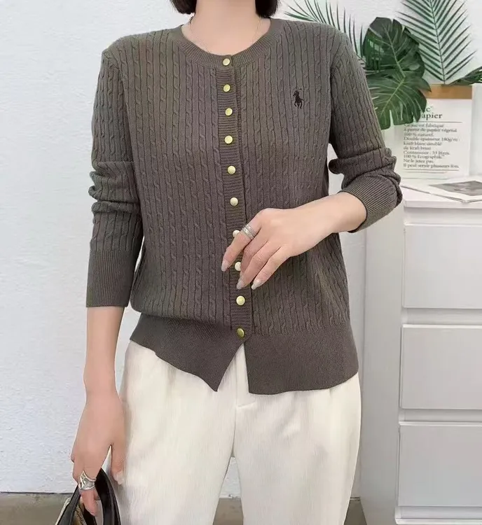2025早秋新款时尚显瘦刺绣开衫百搭毛针织衫打底毛衣外套上衣女