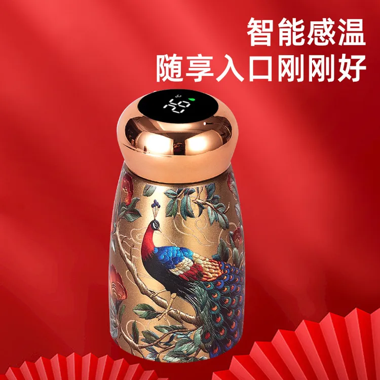 复古花色保温杯小型6007