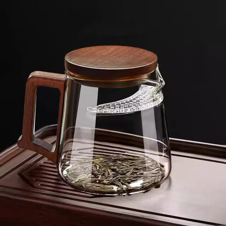 玻璃月牙泡茶器大容量公道杯带过滤家用茶水分离茶壶绿茶专用茶具
