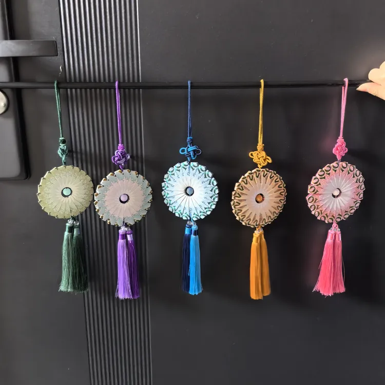 时来运转手工折纸流苏挂件有钱花棒棒糖新年送朋友闺蜜创意车挂