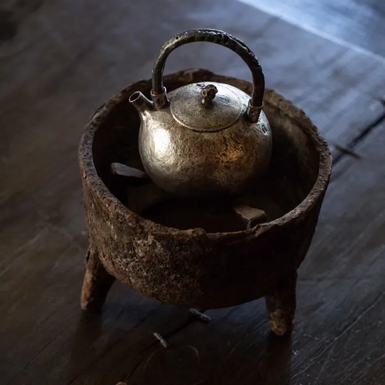 『雅柯茶缘』蒋少寒 原创 提梁银壶 容量400cc左右