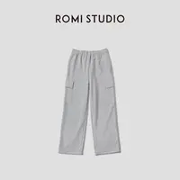 ROMI STUDIO“松弛温暖”细密底抓绒亲肤御寒宽松直筒裤 RWCWX65806