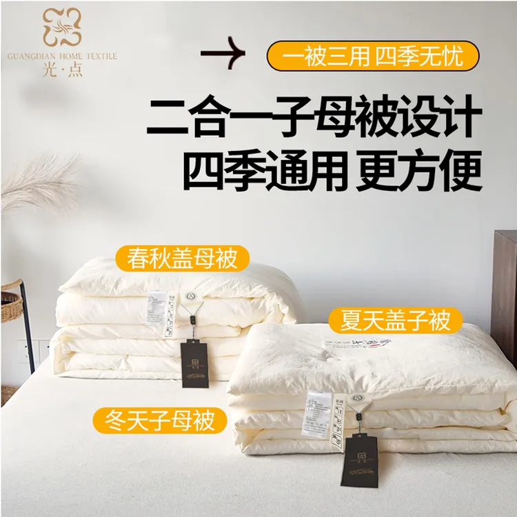 光点【子母被】过冬神器大豆纤维酒店子母被床上被加厚冬被可以水洗商品图