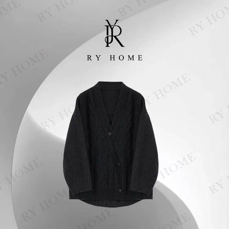 【容雨RYHOME】绵羊毛＋羊驼毛文艺复古拼接大衣外套253W2387