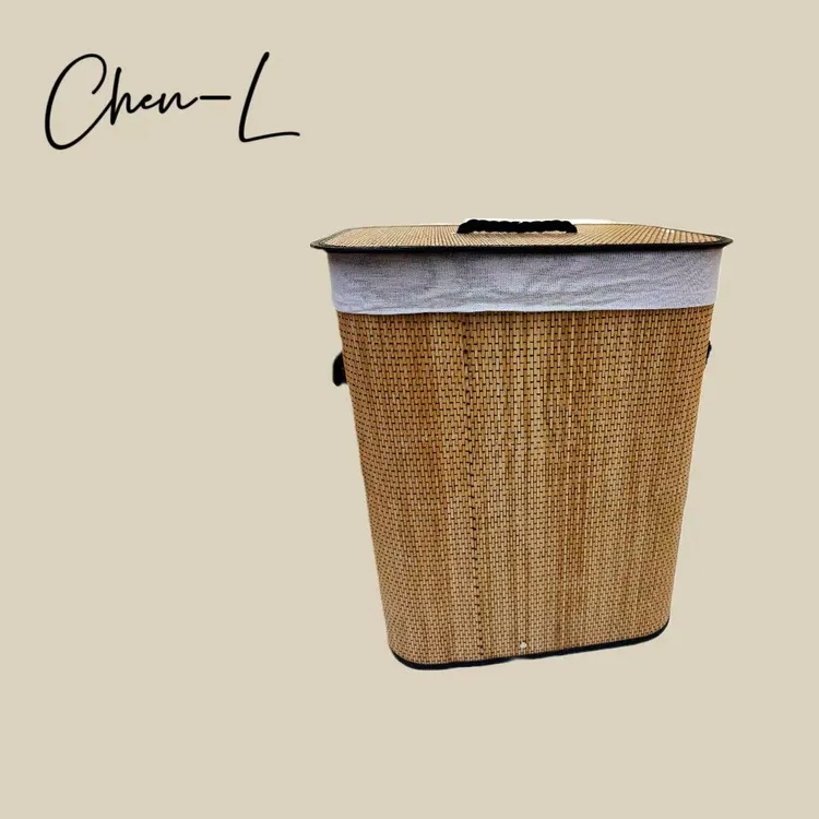 chen-L日式竹编脏衣桶零食玩具收纳筐