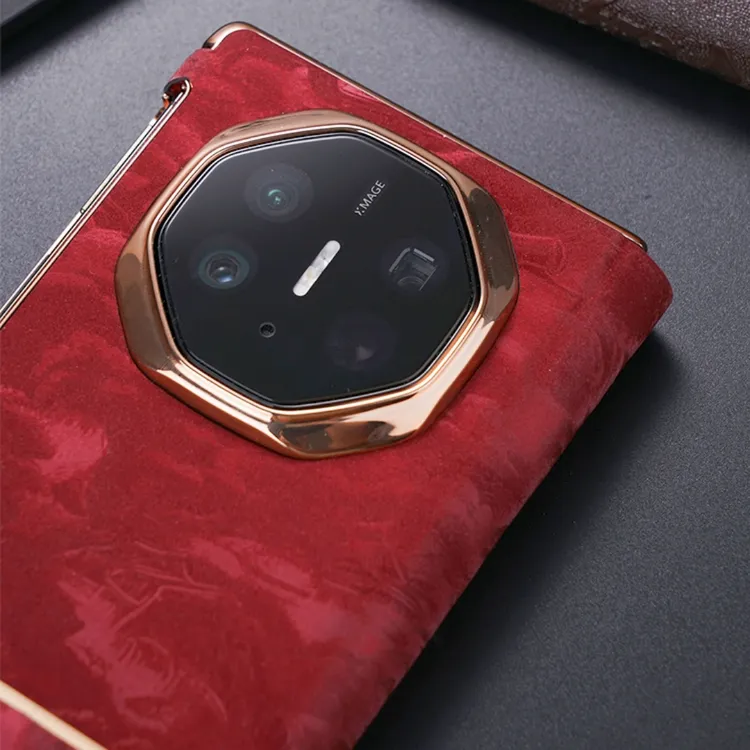 适用华为MateXT祥云纹折叠手机壳腕带旋转支架翻盖全包保护套