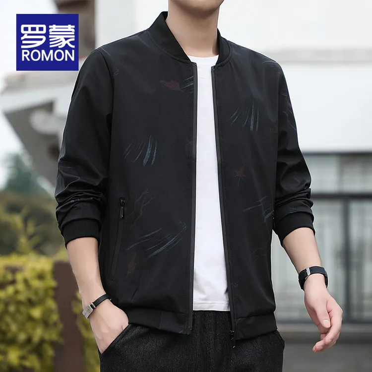 罗蒙男装夹克秋冬款商务休闲外套男款2025新款秋季男士时尚上衣男