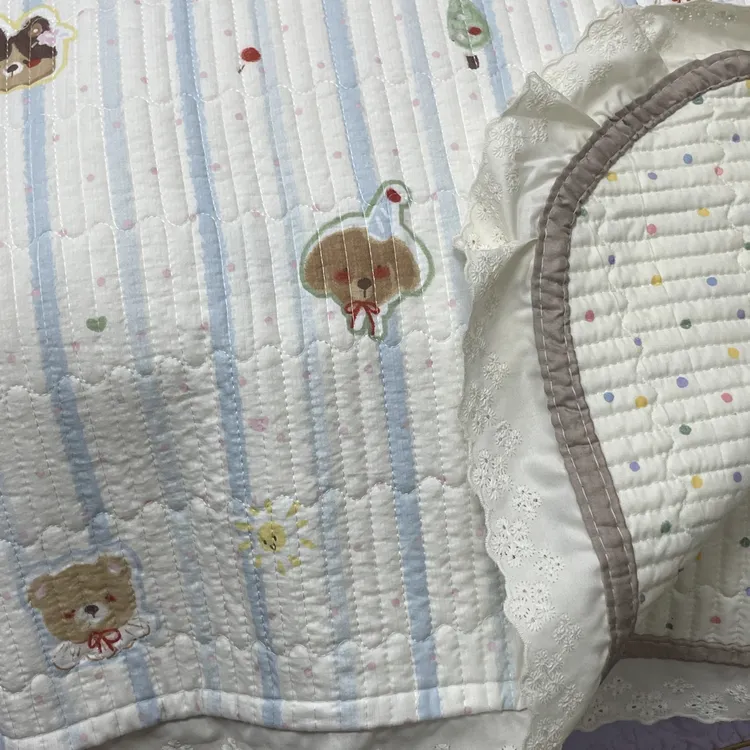 ins风三件套床盖双面款可爱亲肤防滑