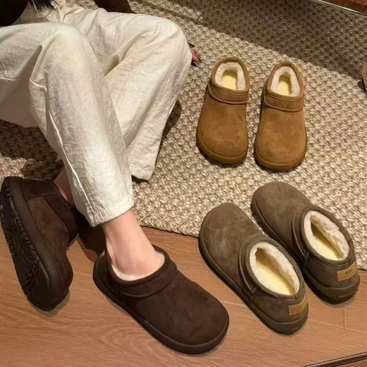 软底小土豆低帮雪地靴女2025新款冬季加绒保暖勃肯鞋短靴面包棉鞋