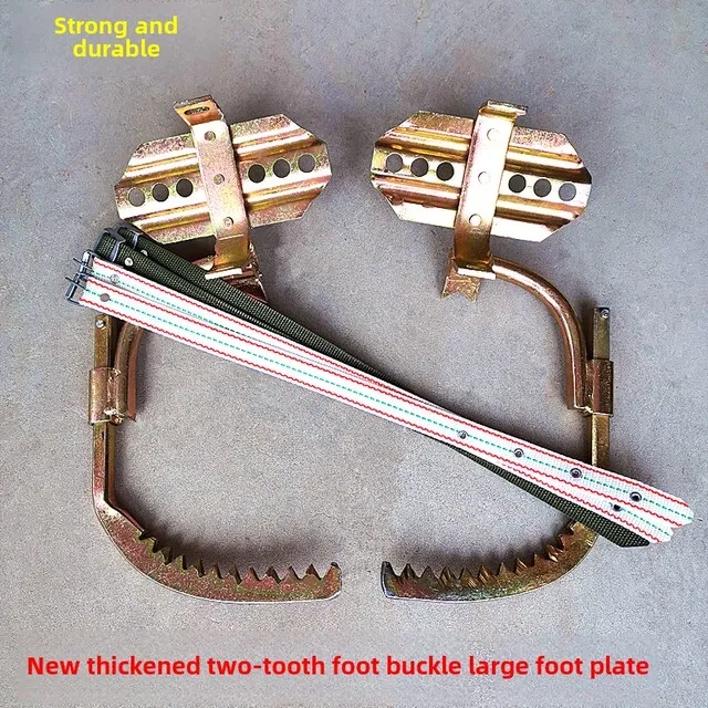 专业通讯木杆脚扣攀爬杆爬树工具木杆实心木杆固定两齿脚扣攀爬杆