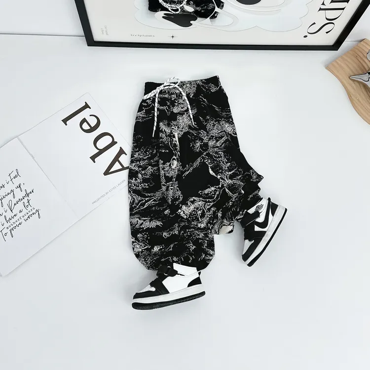 男童裤子薄款宽松休闲裤夏装防蚊长裤儿童潮 CXF3679悠悠童话童装