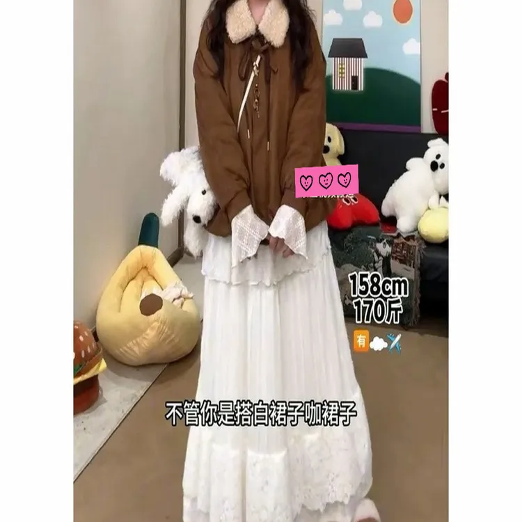 新款大码秋冬复古蝴蝶结宽松显瘦外套