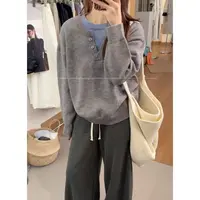 【mooi】'灰际天空'秋冬新款韩版ins风小众设计感毛衣
