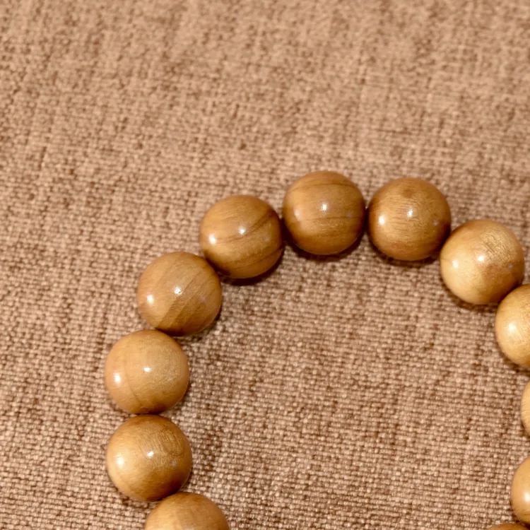 【金丝楠】圆珠 满金丝 百搭 民族风 古风 无美颜 金丝楠木 木料