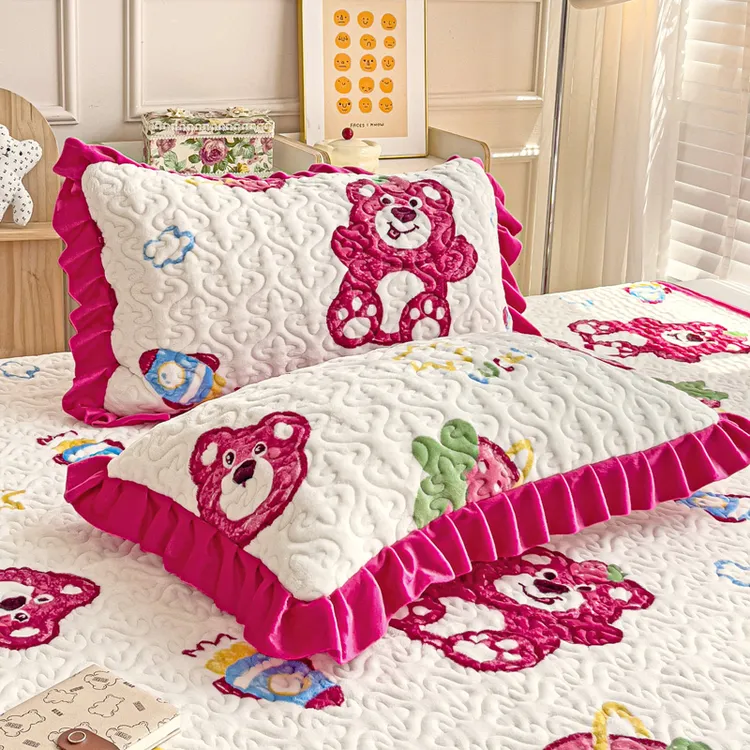 秋冬季牛奶绒枕头套一对装48x74cm保暖绒加厚单只枕头枕芯套家用