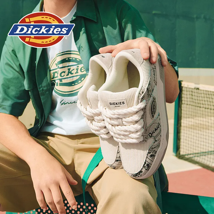 Dickies男鞋腰果花情侣款百搭拼接小众低帮秋冬新款透气休闲板鞋