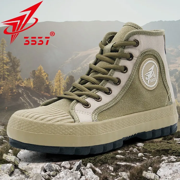 际华3537新式解放鞋男高帮训练鞋防滑户外登山鞋工地耐磨劳保胶鞋