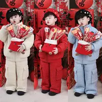 Jimmy妈童装【奶呼泡芙】冬季新款儿童泡芙格加绒加厚套装