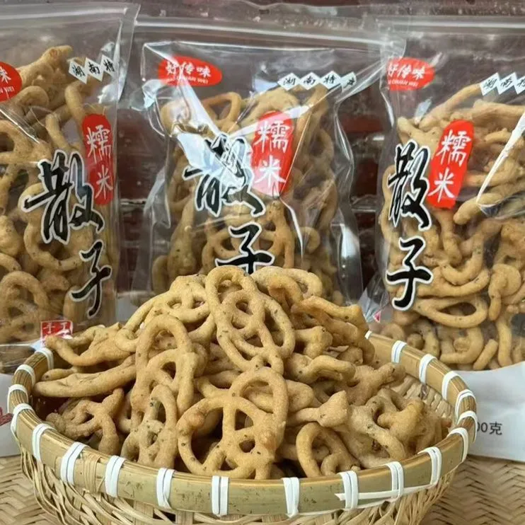 湖南攸县特产糯米散子兰花根传统手工糕点休闲甜零食