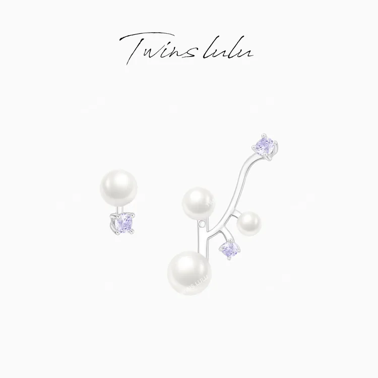TWINS LULU 流光风 秋上新 小众轻奢气质珠珠圆形耳环TSL3067