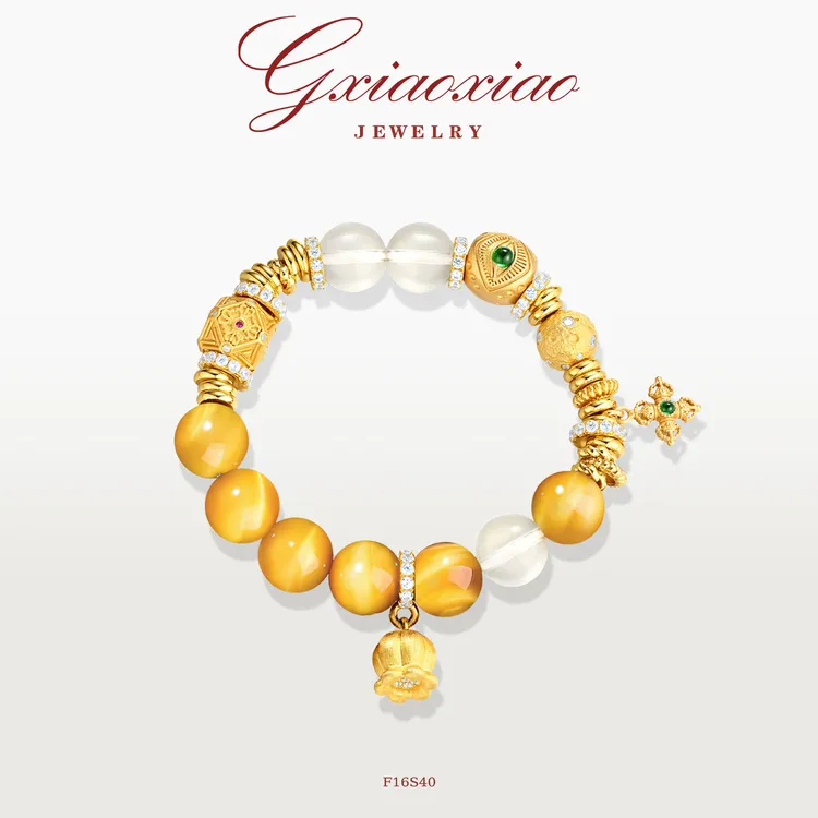 G XIAOXIAO 镀K金 【金霸盘缠】国风气质百搭盘缠手链 F16S40