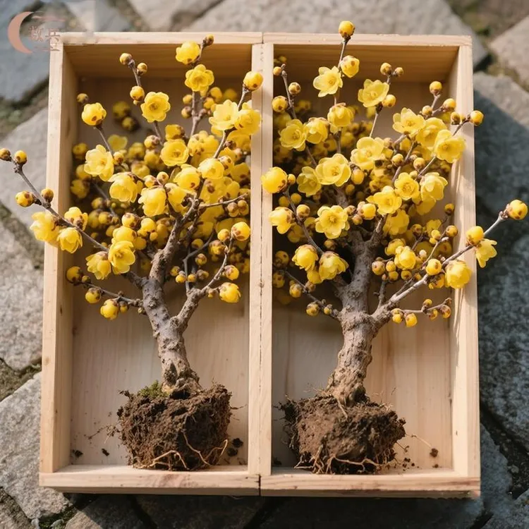 腊梅花树苗盆栽红梅老桩盆景耐寒原生素心腊梅地栽丛生花卉绿植物