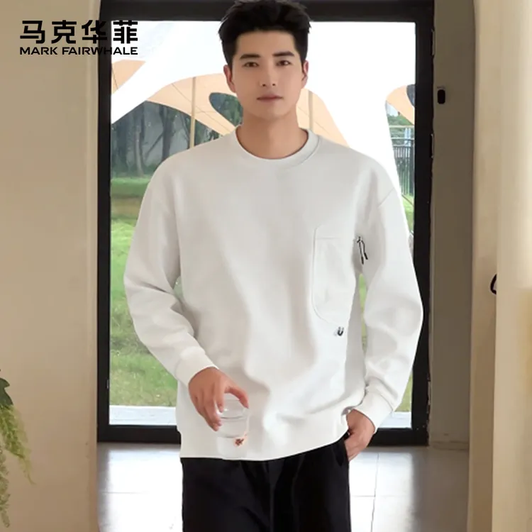 马克华菲潮牌男士春秋长袖潮流休闲百搭宽松舒适圆领套头男款卫衣