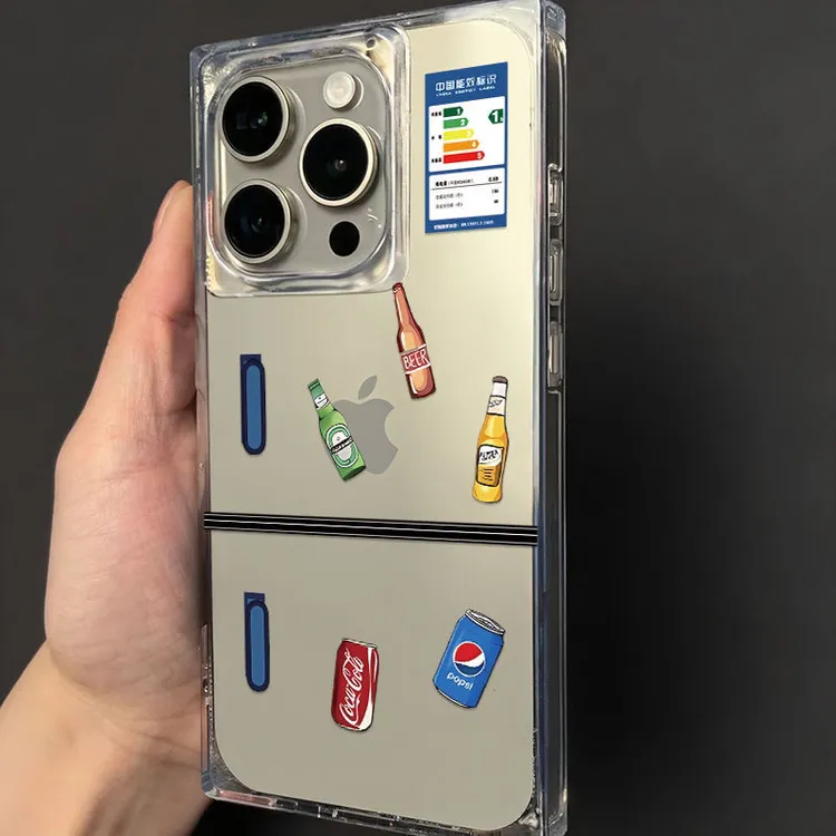 夏日冰箱饮料适用苹果16Promax手机壳13保护壳15透明14新款12防摔