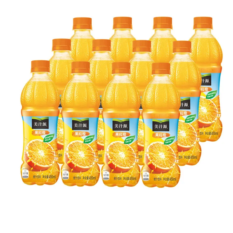 【童年经典】美汁源果粒橙 450ML*12瓶果味果汁饮料整箱装夏日即饮