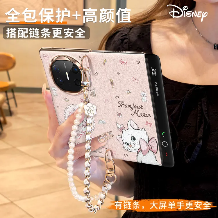 Vpower维泡回眸玛丽猫适用于华为Mate X7斜挎挂链防摔手机壳X6
