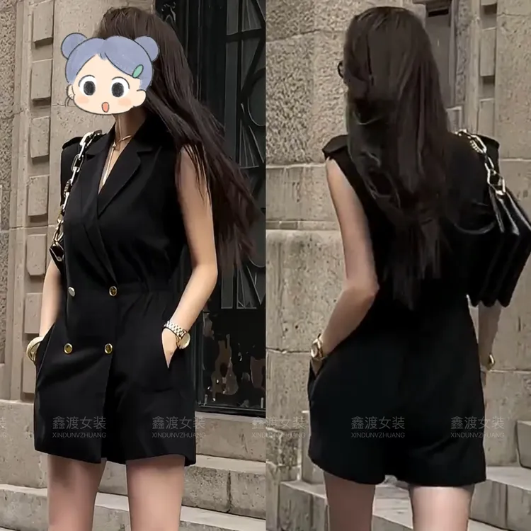 2025春夏新款时尚显瘦气质女士网红洋气连体裤百搭款D5249