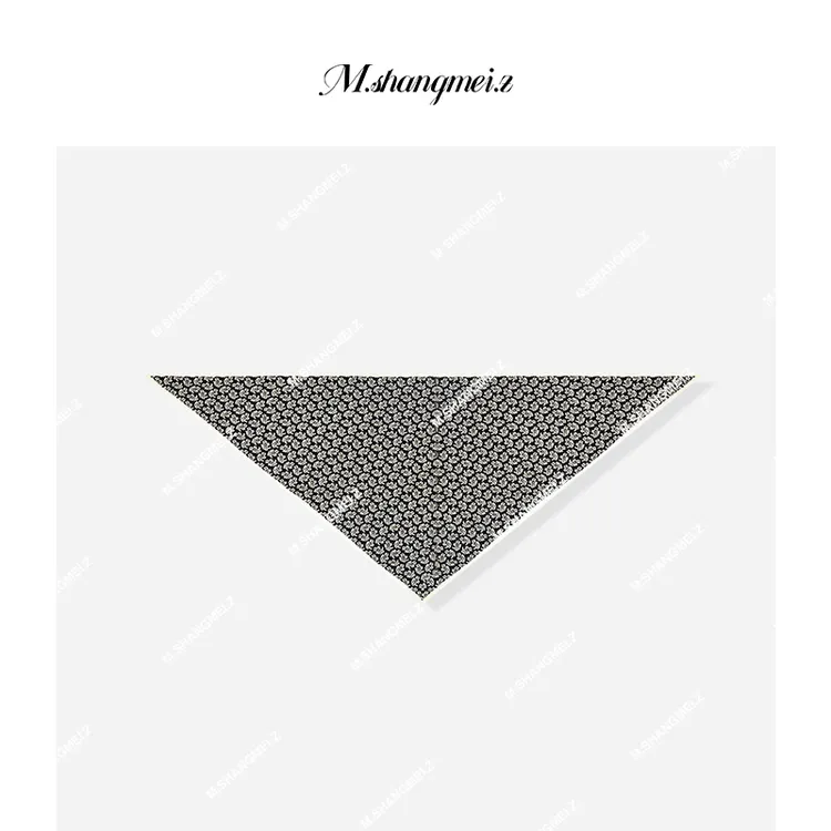 M.SHANGMEI.Z/沐熙美大哥轻奢大方提花图案三角形丝巾X032259