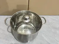 不锈钢汤锅家用燃气电磁炉炖汤烧水煮炖煲熬粥双耳随机发 