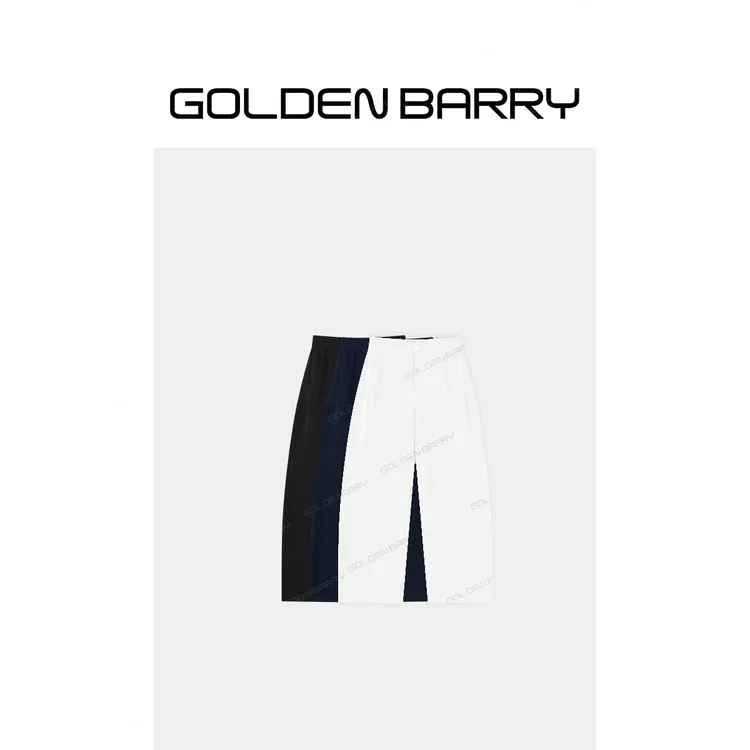 GOLDENBARRY[薄荷冰凉裤]简约气质慵懒镰刀裤休闲女装裤子556002