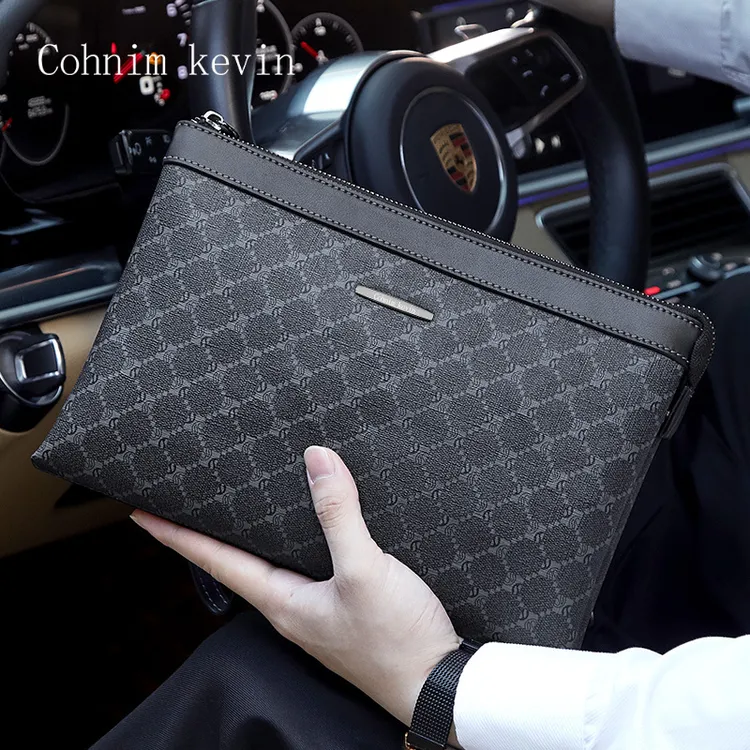 CohnimKevin男士手拿包2025新款商务钱包大容量防盗刷时尚手抓包