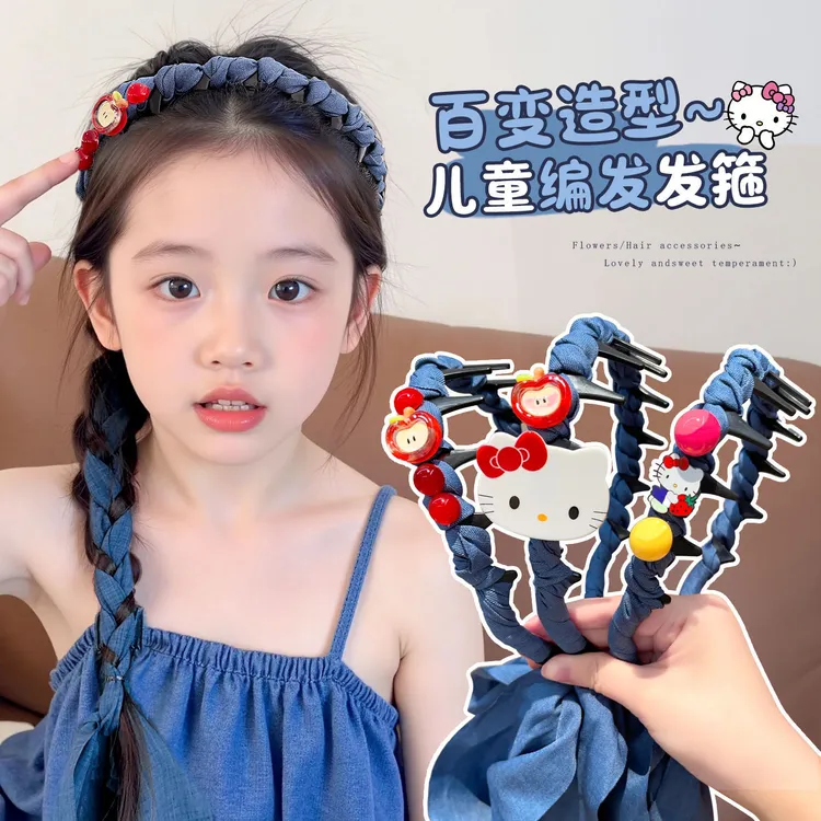 女童可爱卡通猫造型带齿发箍儿童洗脸压发不勒头神器小女孩整理碎