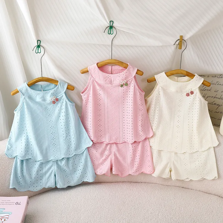 系韩公主风儿童薄款背心可爱女童宝宝无袖背心吊带上衣清凉透气套