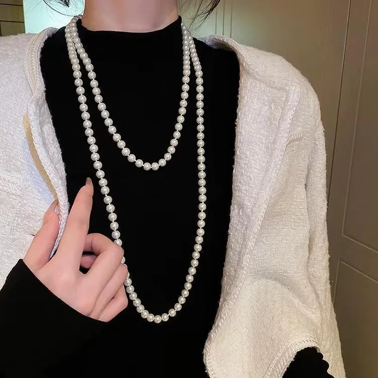 【设计师推荐】长款小众高级锁骨链毛衣链奢复合肥/掺混肥商品图