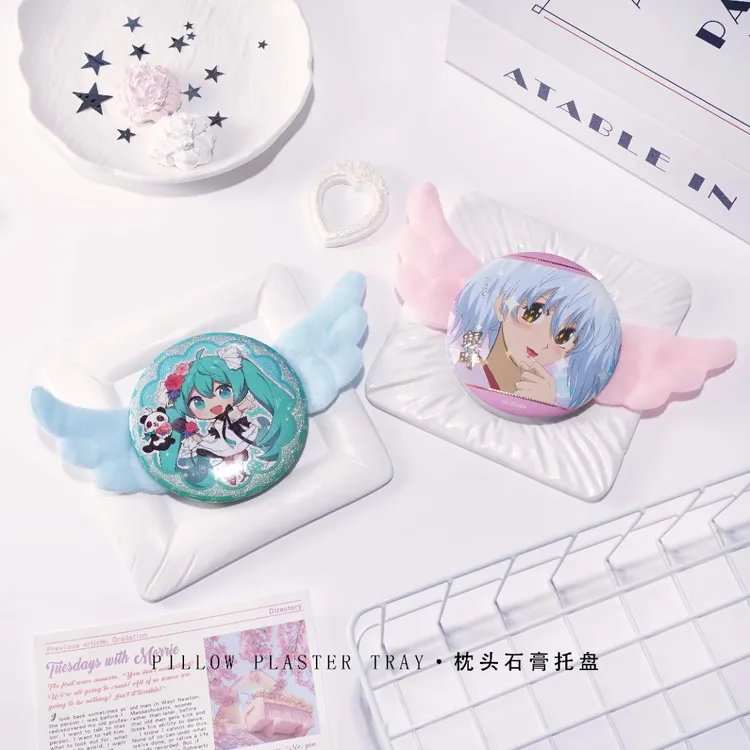 谷美院长石膏枕头盘网红ins盘子白色高颜值通用高级餐垫隔热防烫