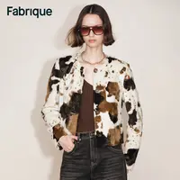 Fabrique Mane 秋冬新品西部游牧仿马毛箱型短款复古时尚夹克外套