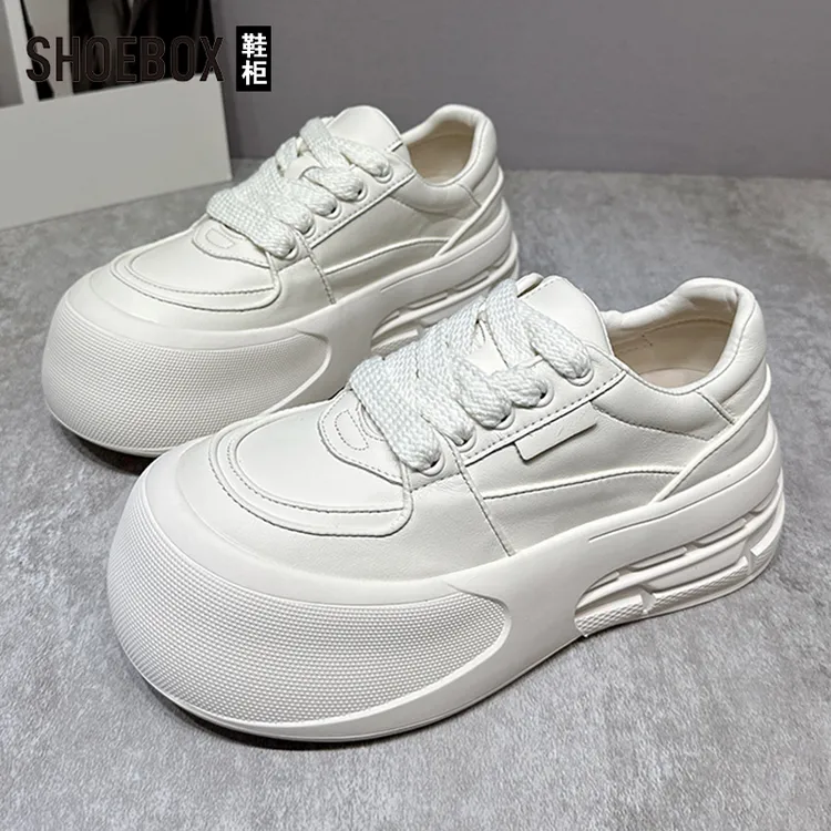 达芙妮集团旗下丑萌大头面包鞋女秋2025新款厚底增高运动休闲板鞋