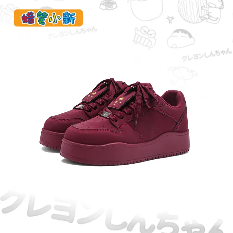 蜡笔小新鞋子男款爆款2025新款秋季5厘米增高鞋时尚情侣百搭板鞋