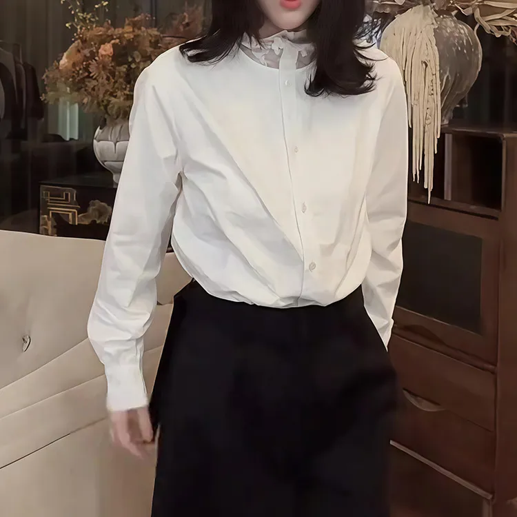 气质秋冬设计感衬衫2025年新款百搭个性高级感女装休闲风时髦上衣