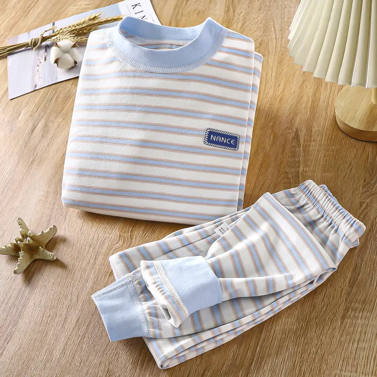 小方迪儿童秋衣秋裤纯棉内衣套装男童睡衣全棉女童保暖中大童秋冬