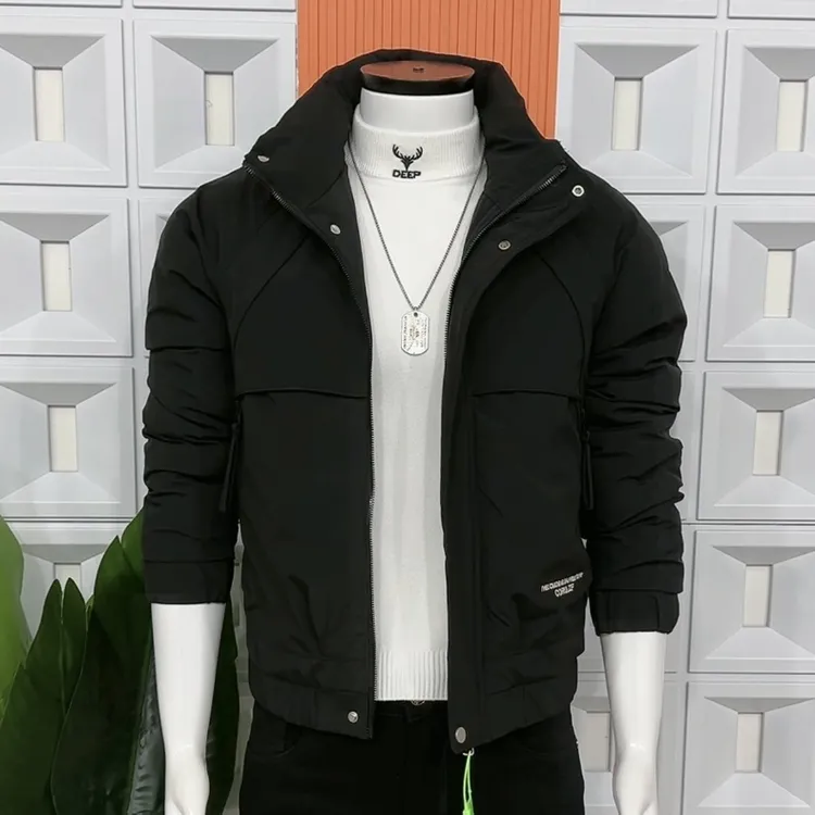 冬季新款男士青年男短款棉服外套气质棉衣立领休闲时尚棉服外套潮